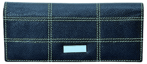 LEATHERMAN GENUINE LEATHER BLACK WOMENS WALLET-1634_Black