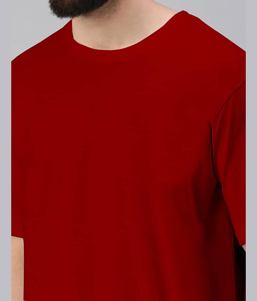 Veirdo Pack of 1 100% Cotton Oversized Fit Men's T-Shirt ( Black ) view 2