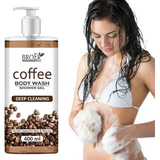 Broer Coffee Body Wash - Energizing, Exfoliating, Refreshing Shower Gel Paraben Free (400 ml)
