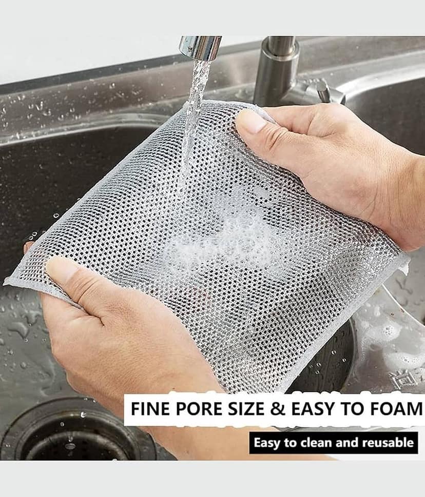 vill win Stainless Steel Kitchen Cleaning Cleaning Cloth ( Pack of 12 ) view 2