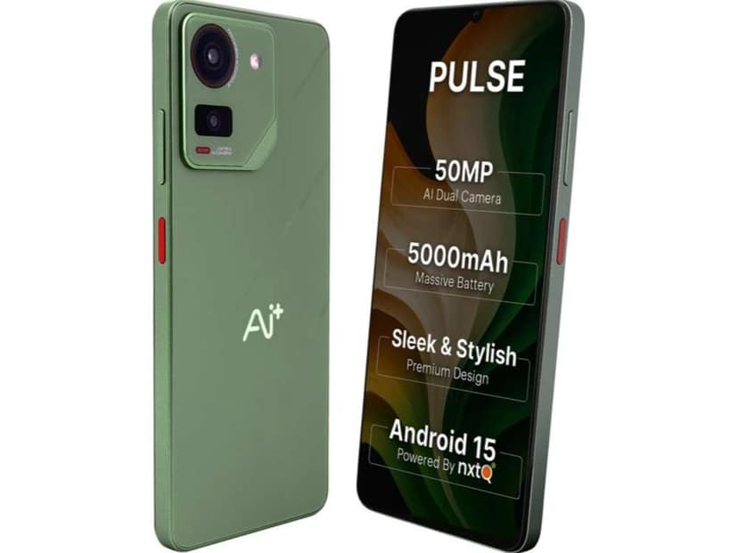 Ai+ Pulse Smartphone, 4GB RAM, 64GB Storage - Green view 3