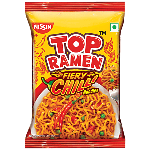Top Ramen Noodles - Fiery Chilli, Hot & Spicy Flavour, 50 g Pouch