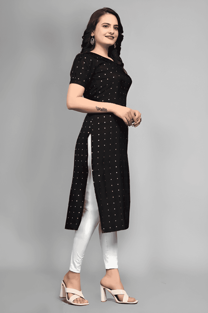 Elegant Women Kurti with Designer Look, Modern Ethnic Fashion Wear, Stylish Traditional Outfit for Office, Festivals and Family Gatherings view 2