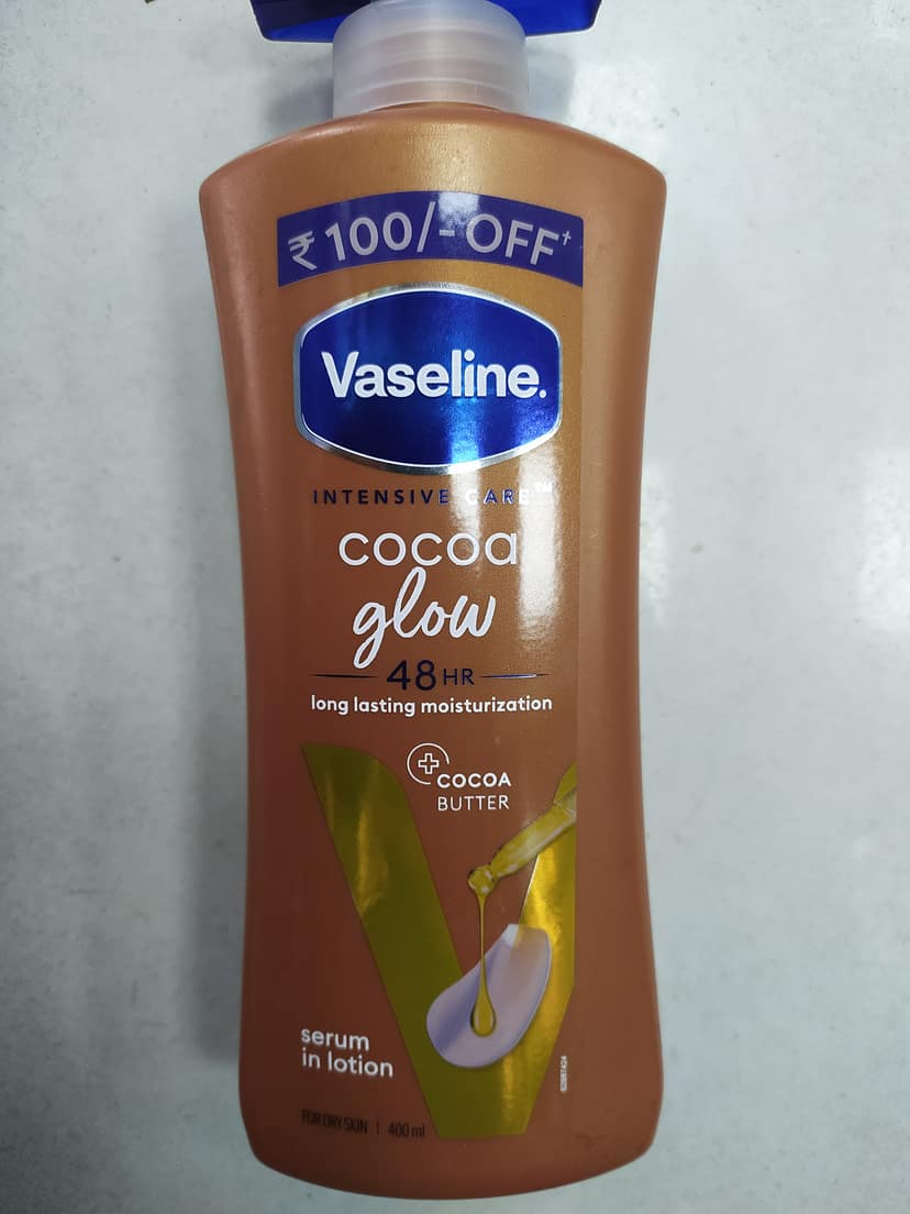 Vaseline. Intensive care™ Cocoa Glow 48 hr- Long lasting moisturization Cocoa Butter Serum In lotion For dry skin 1 400 ml