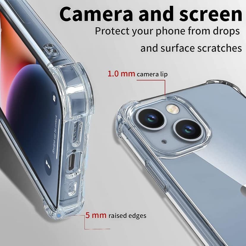 Faircost for iPhone 14 Back Cover Shockproof (Silicon| Transparent) view 4