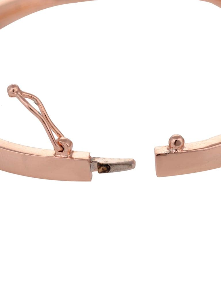 Rose Gold Plated White AD studded Contemporary bangle Bracelet view 5