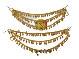 Gold Plated Traditional Indian Bollywood Ear Chain for Women