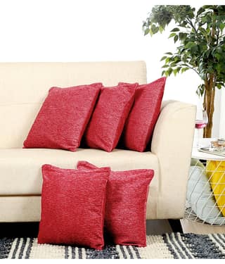 BELLA TRUE Set of 5 Polyester Cushion Covers 40X40 cm (16X16)