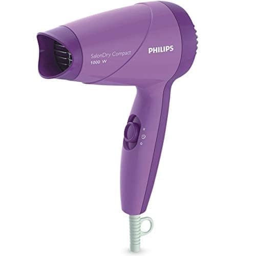Philips India's No.1 Hair Styling Brand -Hair Dryer 1000W |Blow Dry for Men & Women | 2 Heat Settings| ThermoProtect tech |Travel-Friendly, Quick Dry, Frizz Control | For Indian Hair |HP8100/46 Purple view 2