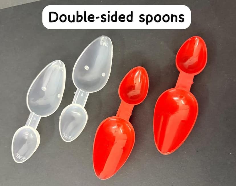 Double Sided Medicine Dosage Measuring Spoons 2.5ml and 5ml Set view 2
