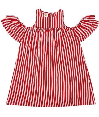 K&U Crepe A-line For Girls ( Pack of 1 , Red )