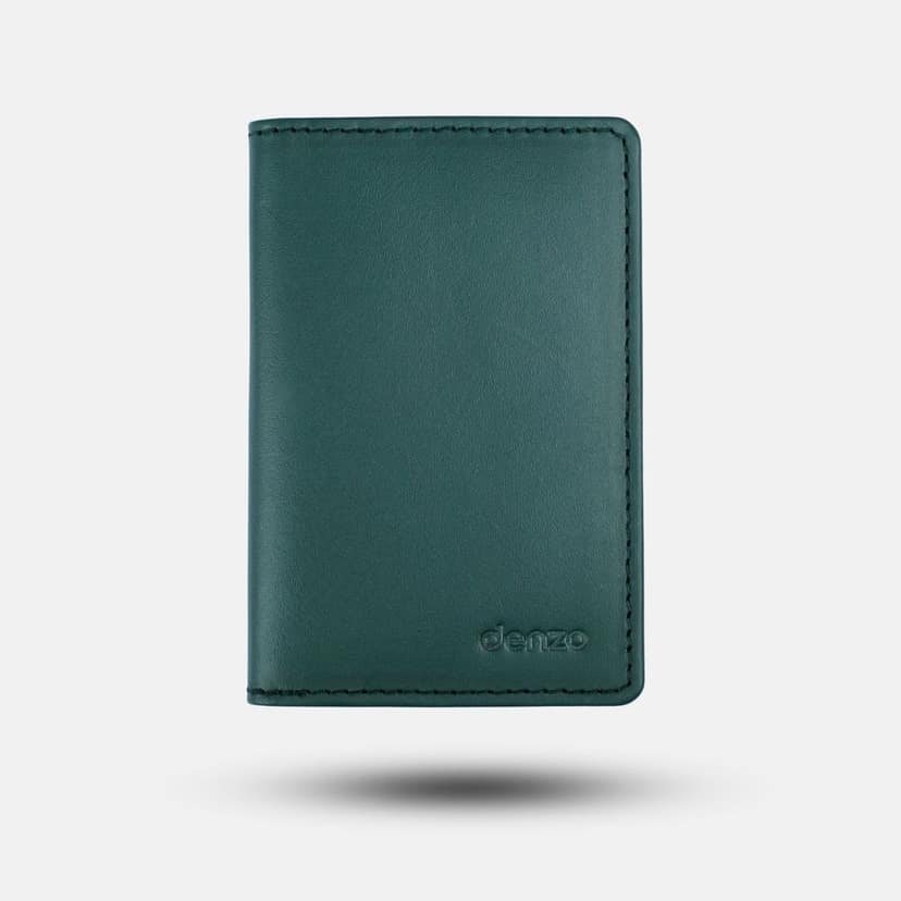 Royal Craft Leather Card Holder Green view 2