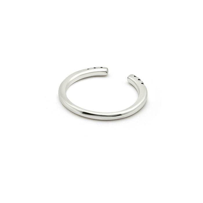 Silver Black Arc Ring view 5