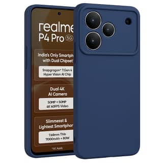 V3Deals Silicone Back Cover Case for Realme P4 5G | Anti-Fingerprint Soft Touch | Slim Protective realme p4 case | Shock Absorbent Corners