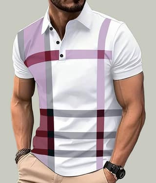 AUSK Men Cotton Blend Regular Fit Printed Polo T Shirt ( Multicolor6 )