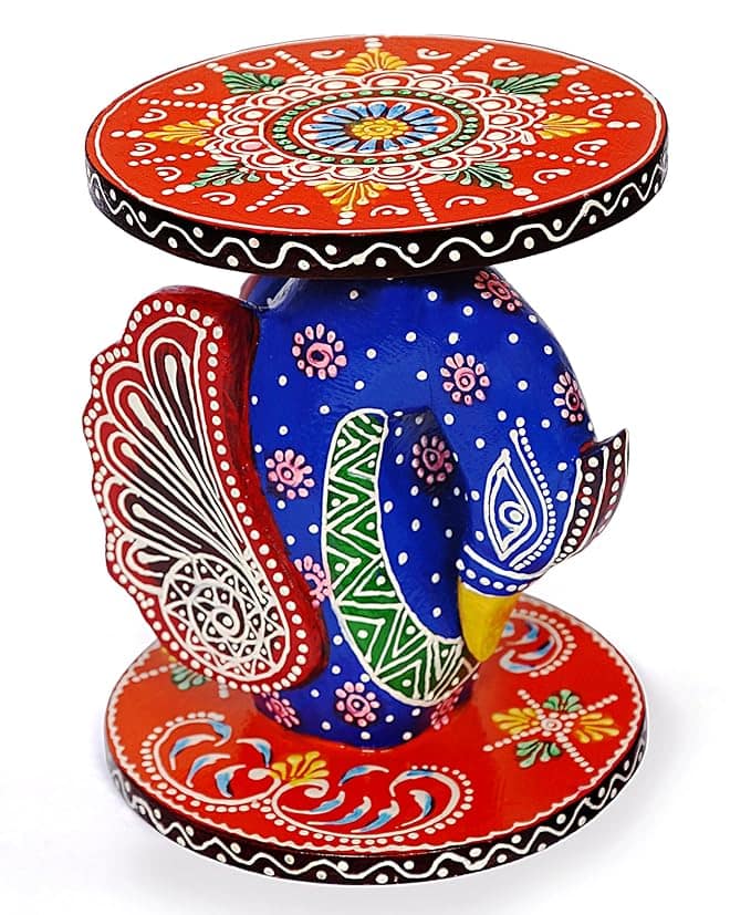 Kondapalli Decorative /Pooja Wooden Peacock Side Table Stand