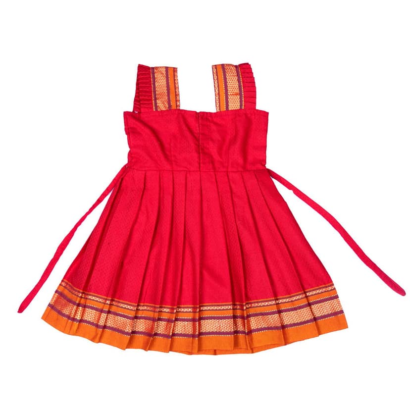 Red Khun Frock for girls view 3