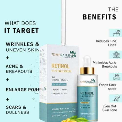 Retinol Facial Serum (Pack of 1) – Anti-Aging & Dark Spot Correction Face Serum for men and women view 6