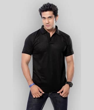 in365 Pack of 1 Cotton Blend Regular Fit Solid Half Sleeves Men's Polo T Shirt ( Turquoise )