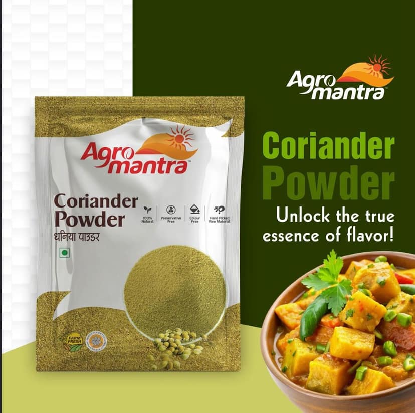 Agro Mantra Coriander Powder 500g | Freshly Ground & Aromatic | Sourced from Gujarat | Perfect for Curries, Spice Blends & Marinades | Preservative-Safe Indian Spice view 10