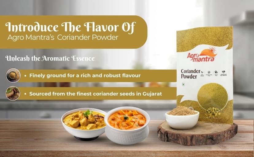 Agro Mantra Coriander Powder 500g | Freshly Ground & Aromatic | Sourced from Gujarat | Perfect for Curries, Spice Blends & Marinades | Preservative-Safe Indian Spice view 5