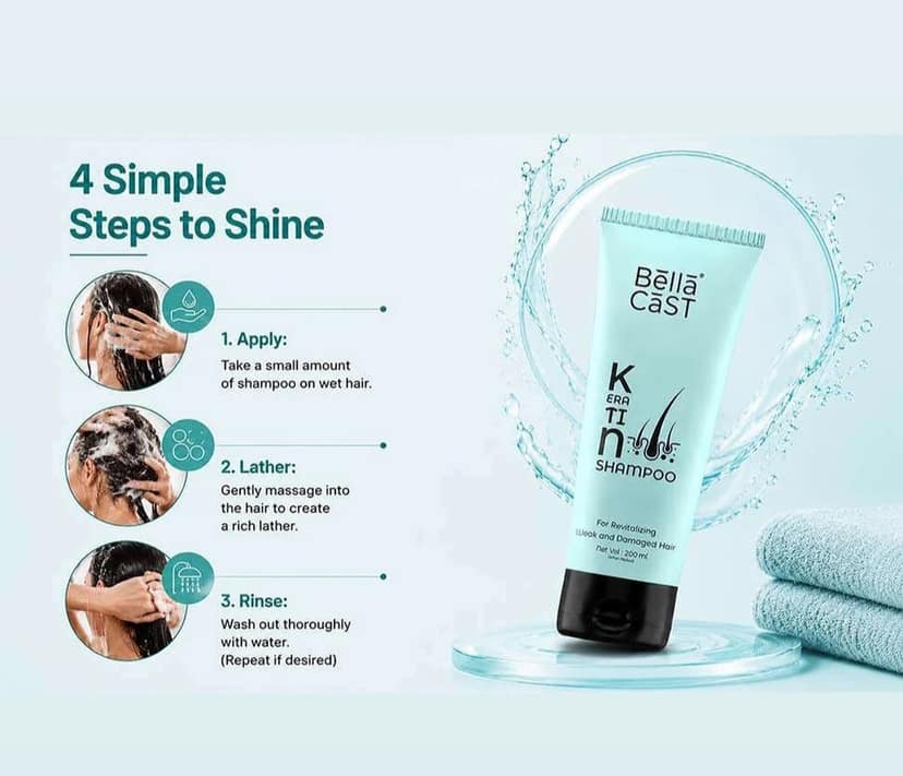 Bella cast natural kairitin shampoo view 2