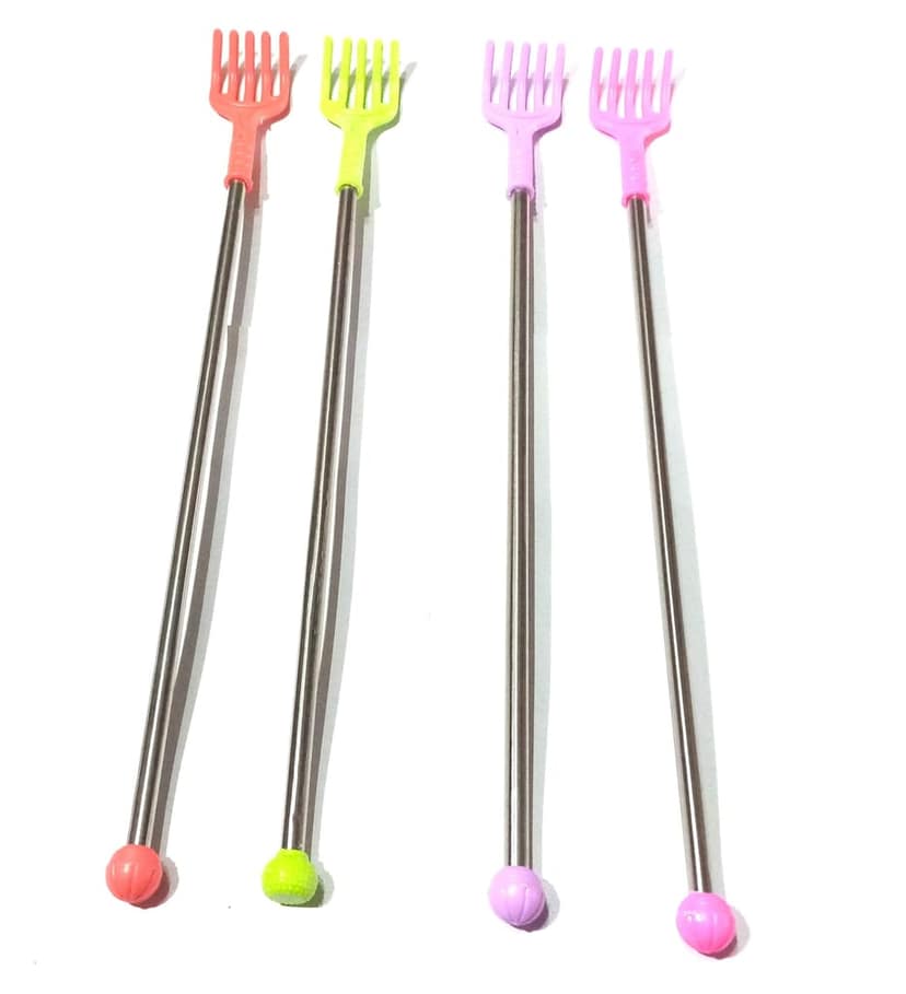Nawani Back Body Itch Scratcher Rod and Massage Stick (Random Colours) Pack of 4 Size- 18 inch view 3