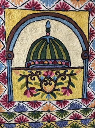 Hand Embroidered Kashmiri Crewal work home decor
