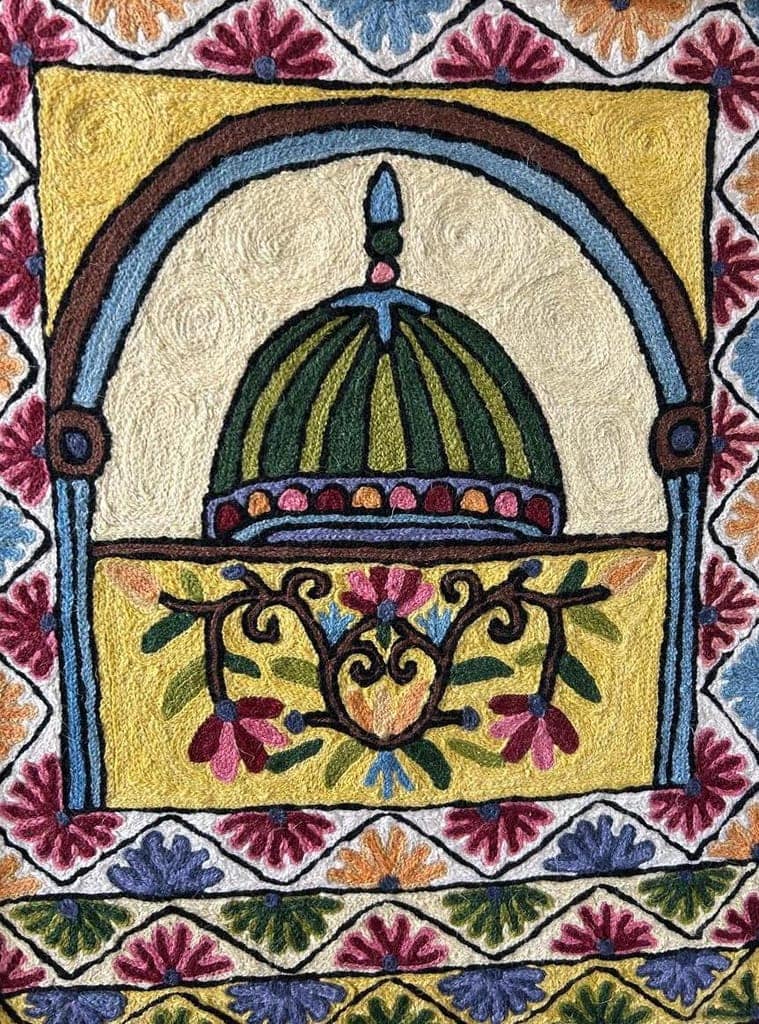 Hand Embroidered Kashmiri Crewal work home decor