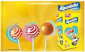 Alpenliebe Pop Cream Orange Flavour Lollipop Toffee 8G