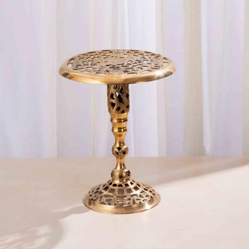 Brass Stool for God Idol Statue ? Divine Home Temple Base, Height : 13 Inch (FMAS120) view 2