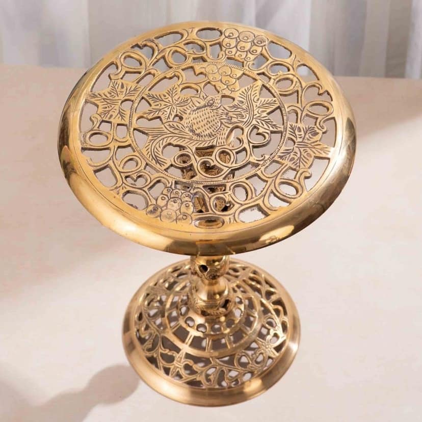 Brass Stool for God Idol Statue ? Divine Home Temple Base, Height : 13 Inch (FMAS120) view 3