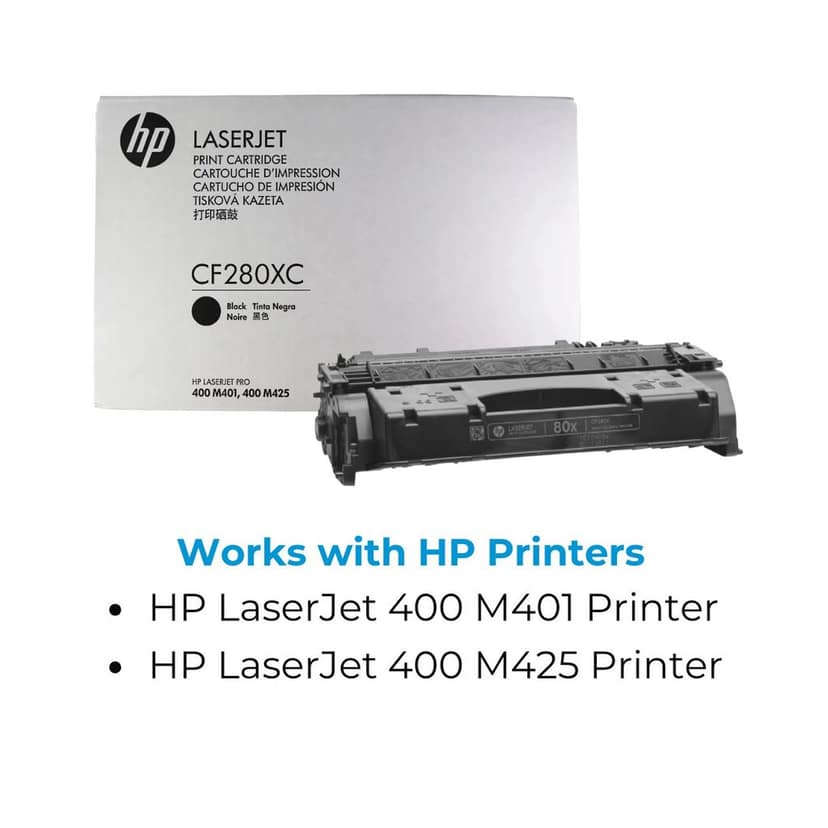 HP 80X High Yield Black Original LaserJet Toner Cartridge (CF280X) view 4