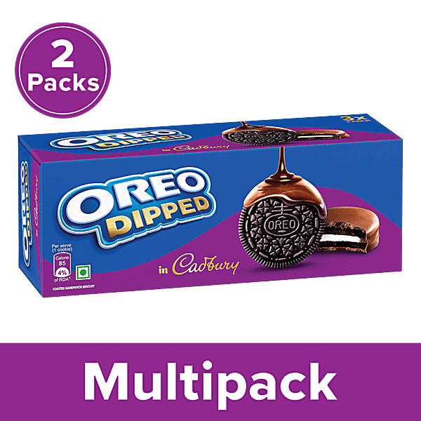 Cadbury Oreo Dipped Cookie, 2x150 g Multipack