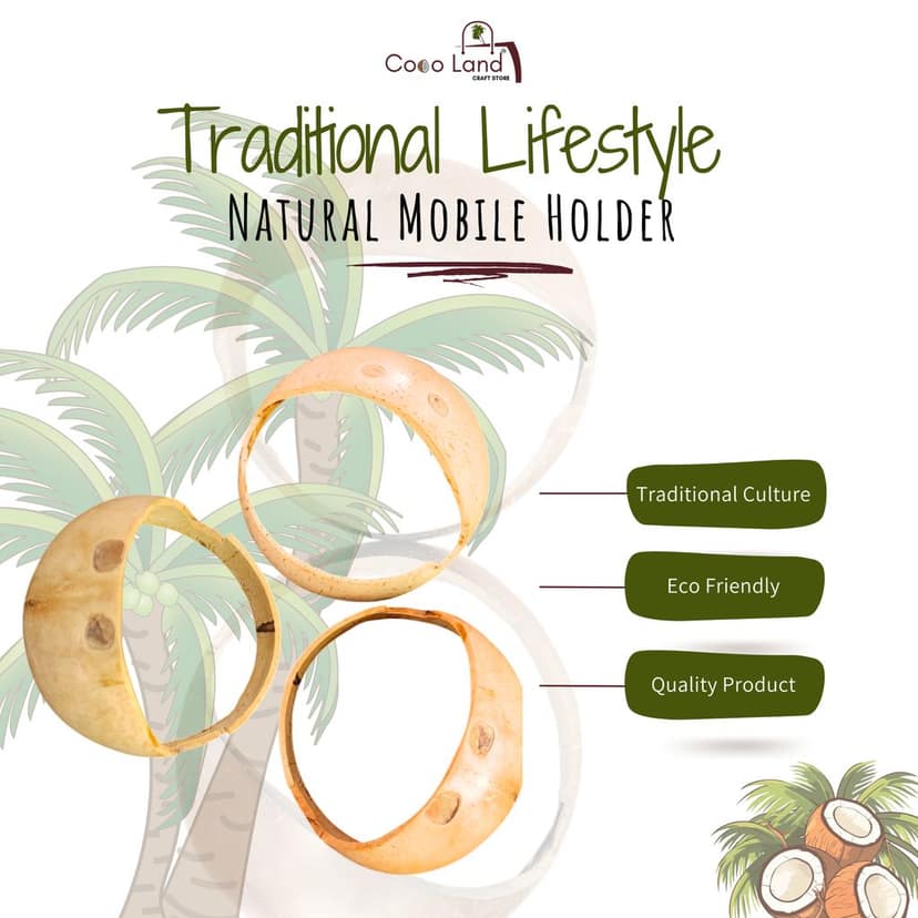 CocoLand Coconut Shell Mobile Holder view 4
