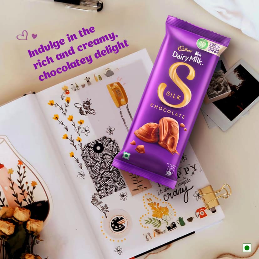 Cadbury Dairy Milk Silk Bubbly Chocolate Bars, 50 g view 5