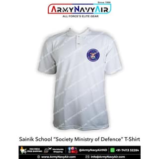 ArmyNavyAir Sainik Schools Society T-Shirt (XXL) | Premium Logo Print | Casual & Institutional