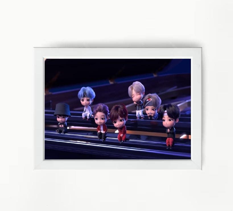 NOKKES Bts Army Bangtan Boy V suga J-Hope Jungkook Jin Jimin Rm 5X7 Inch Size Photo Frame Photo Home Office_AQW221