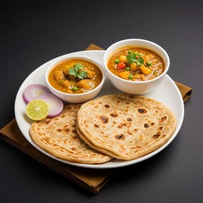 Plane Paratha Sabji (3x Pcs)