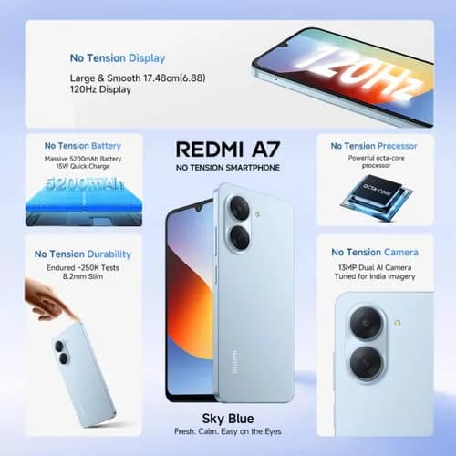 REDMI A7 4G (Black , 3GB RAM, 64GB Storage) view 2
