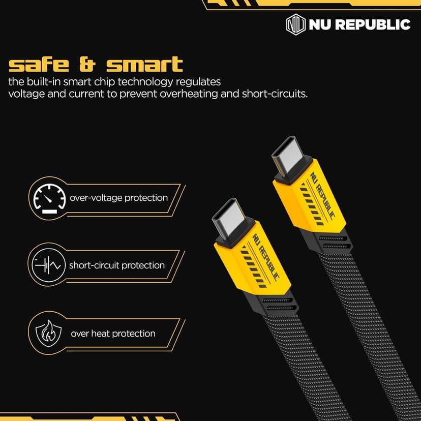 Blaze Fusion 120W Fast Charging Carbon fiber design cable (C-C Type) view 9