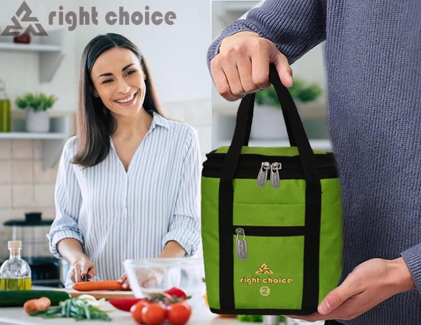Right Choice Unisex Denim Lunch Box Bag (4L, Multicolour, 26 x 22 x 14 cm) view 5