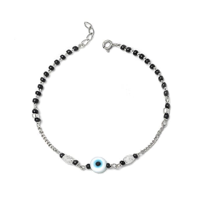 Silver Ethereal Evil Eye Mangalsutra Bracelet