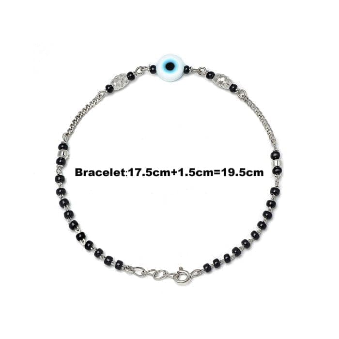 Silver Ethereal Evil Eye Mangalsutra Bracelet view 4
