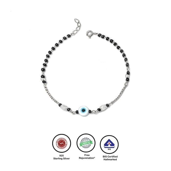 Silver Ethereal Evil Eye Mangalsutra Bracelet view 7