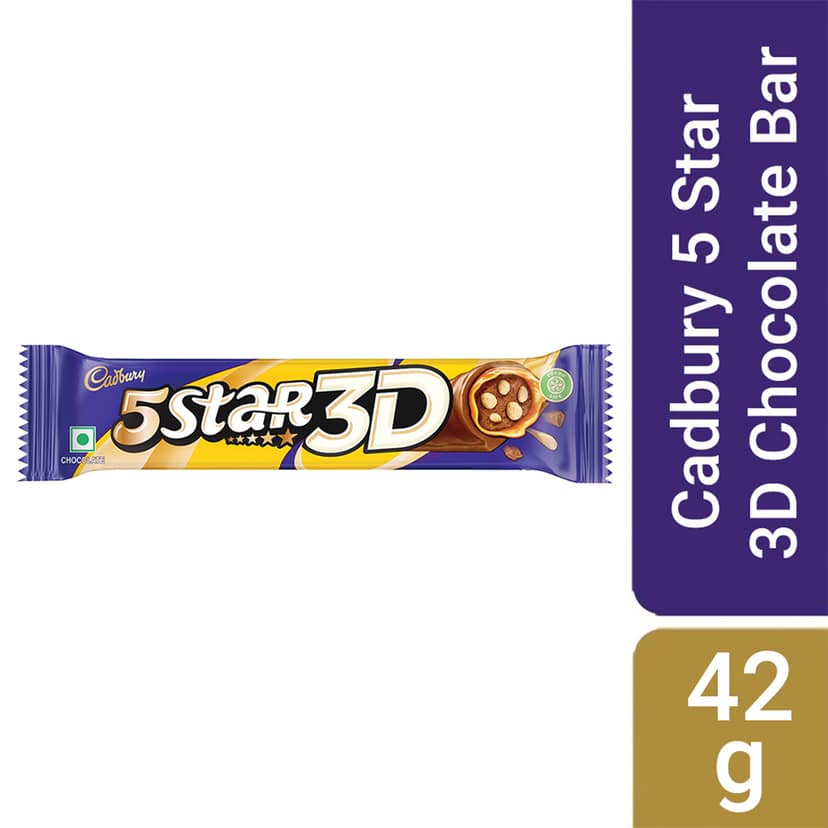 Cadbury 5 Star 3D Chocolate Bar, 42 g view 2