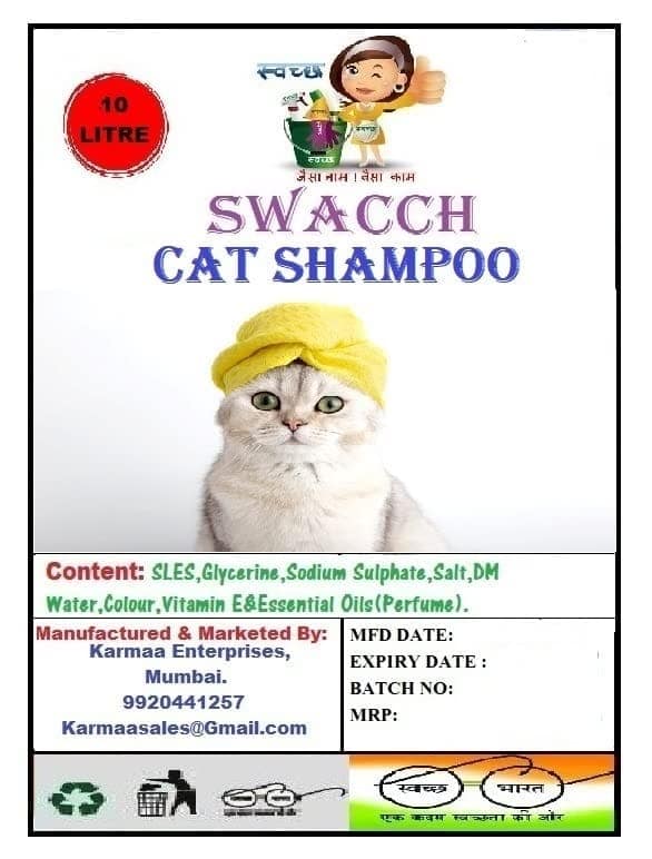 SWACCH CAT Shampoo (5 Litre) (Combo Pack of 2) Jasmine, Lemon view 2