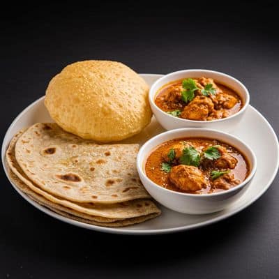 Chapathi With Chicken Curry
