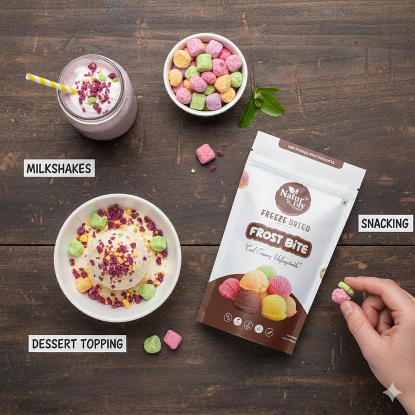 NaturDry Freeze-Dried Frost Bite Ice Cream | Lightly Sweetened, Gluten Free | Healthy Snack | 20g view 4