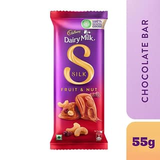 Cadbury Dairy Milk Silk Silk Fruit & Nut Chocolate Bar, 55 G